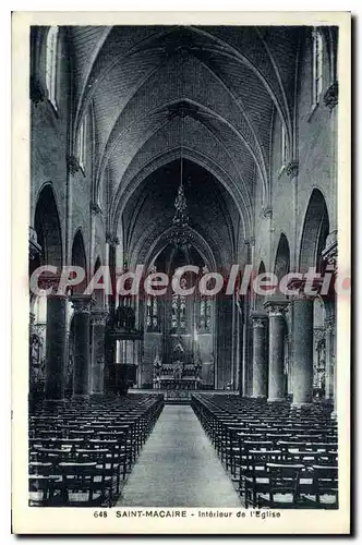 Cartes postales Saint Macaire Interieur De I'Eglise