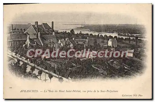 Cartes postales Avranches La Baie Du Mont Saint Michel Vue Prise De La Sous Prefecture