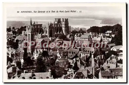 Cartes postales Avranches Vue Generale Et Le Baie Du Mont Saint Michel