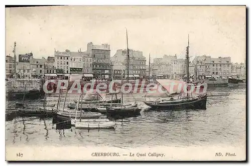 Ansichtskarte AK Cherbourg Le Quai Caligny