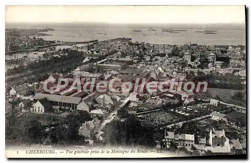 Cartes postales Cherbourg Vue Generale Prise De La Montagne