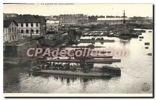 Ansichtskarte AK Cherbourg La Station des Sous Marins