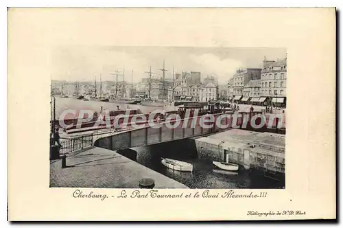 Cartes postales Cherbourg Le Pont Gournant Et Le Quai