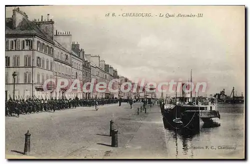 Cartes postales Cherbourg Le Quai Alexandre III