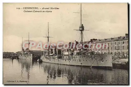 Ansichtskarte AK Cherbourg Arsenal Maritime Croiseurs Cuirasses