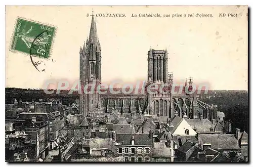 Ansichtskarte AK COUTANCES La Cathedrale Vue Prise A Vol D'oiseau