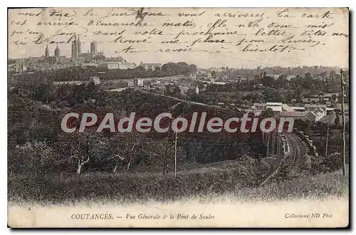 Cartes postales COUTANCES Vue Generale Le Pont De Soules