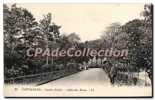 Ansichtskarte AK COUTANCES Jardin Public Allee Des Roses