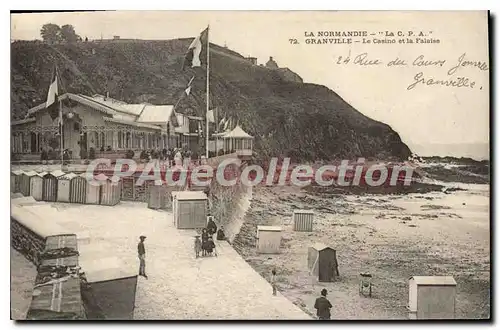 Cartes postales Granville La Casino Et La Falaise