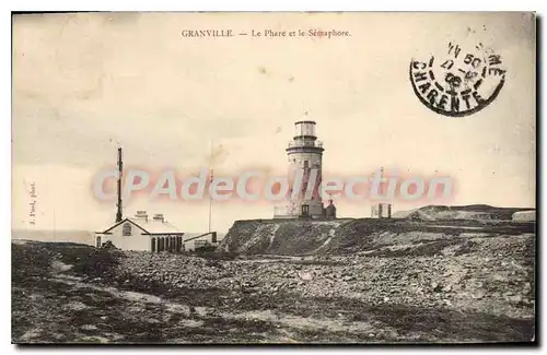 Cartes postales Granville Le Phare Et Le Semaphore