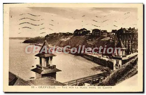 Cartes postales Granville Vue Sur La Plage Prise Du Casino