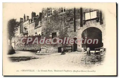 Cartes postales Granville La Grande Porte Boulevard Vaufleury