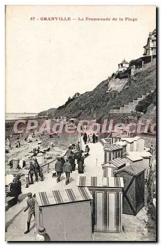 Cartes postales Granville La Promenade De La Plage