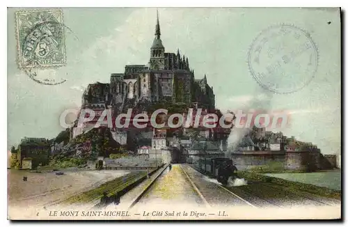 Cartes postales Le Mont St Michel Le Cote Sud Et La Digue