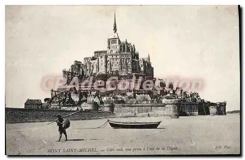 Ansichtskarte AK Le Mont St Michel Le Cote Sud Et La Digue