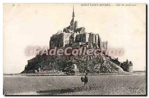 Ansichtskarte AK Le Mont St Michel Le Cote Nord ouest