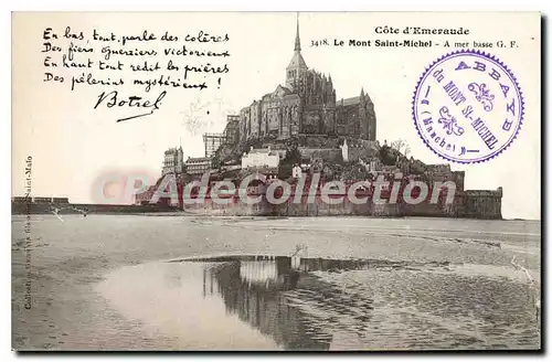 Ansichtskarte AK Le Mont St Michel � mer basse