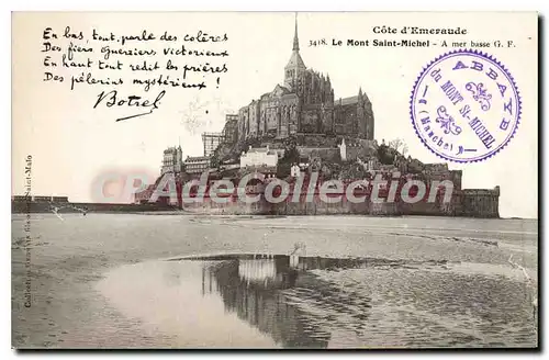 Cartes postales Le Mont St Michel � mer basse