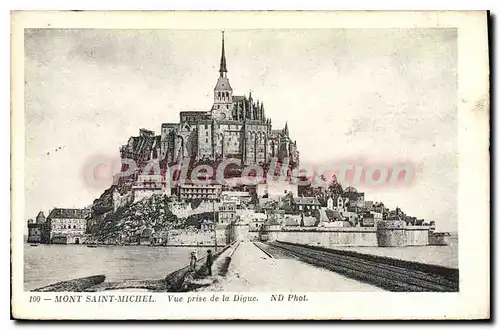 Ansichtskarte AK Le Mont St Michel Vue Prise De La Digue