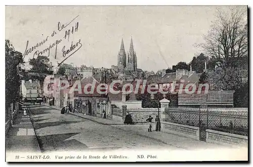 Cartes postales Saint Lo Vue Prise De La Route De Villedieu