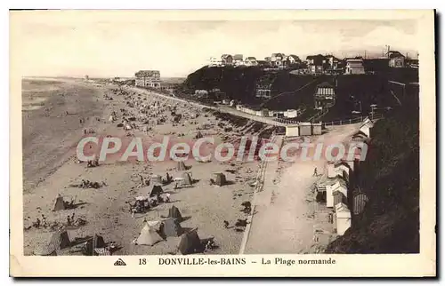 Cartes postales Donville Les Bains La Plage Normande