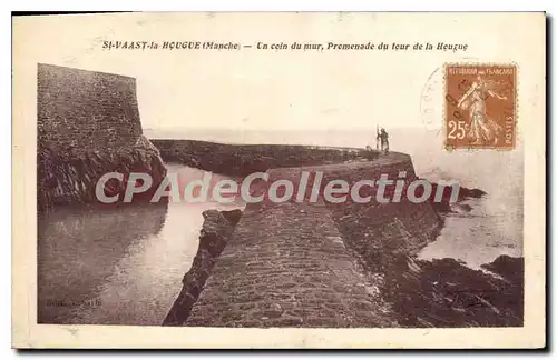 Cartes postales St Vaast La Hougue Un Coin Du Mur Promenade