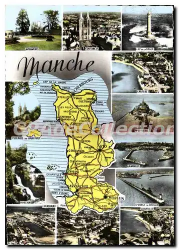 Moderne Karte Manche Superficie Population Tourville