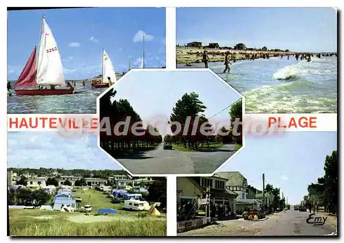 Cartes postales moderne Hauteville Sur Mer La Plage Le Camping