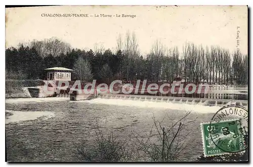 Ansichtskarte AK Chalons Sur Marne La Marne Le Barrage