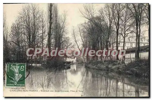 Ansichtskarte AK Chalons Sur Marne jonction des deux canaux