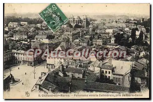 Cartes postales Chalons Sur Marne Panorama Vers La Cathedrale Prise De Notre Dame