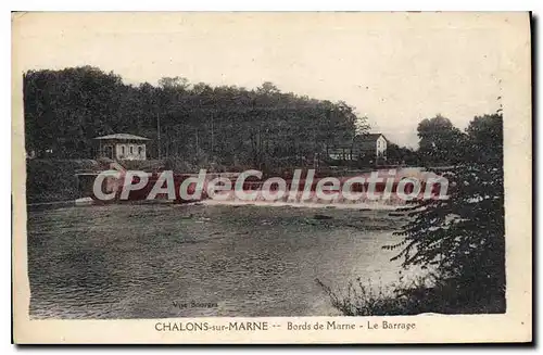 Cartes postales Chalons Sur Marne Bords De Marne Le Barrage