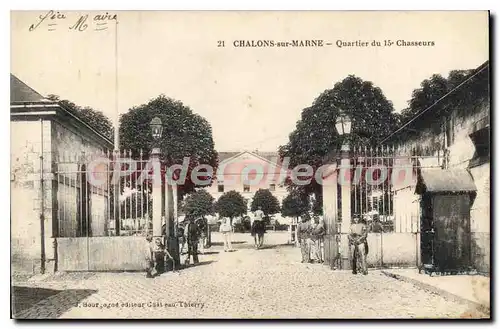 Cartes postales Chalons Sur Marne Quartier Du 15�me chasseurs