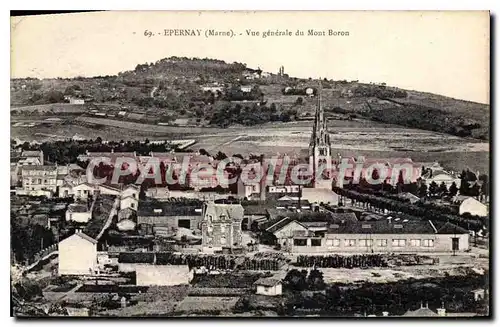 Ansichtskarte AK Epernay Vue Generale Du Mont Boron