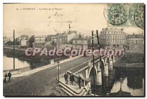 Ansichtskarte AK Epernay Le Pont De La Marne