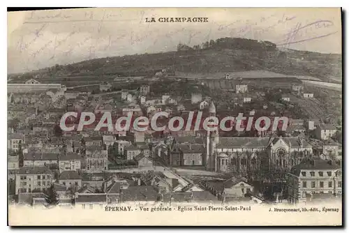 Cartes postales Epernay Vue Generale Eglise Saint Pierre Saint Paul