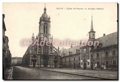 Cartes postales Reims Eglise St Maurice Et Hospice General