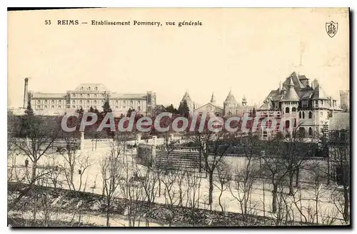 Cartes postales Reims Etablissement Pommery Vue Generale