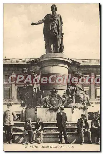 Cartes postales Reims Statue De Louis XV