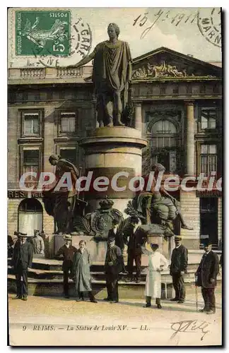 Ansichtskarte AK Reims La Statue De Louis XV