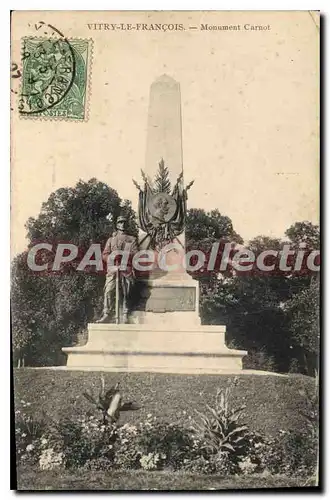 Cartes postales Vitry Le Francois Monument Carnot