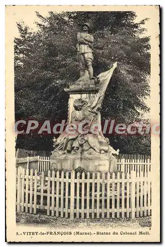 Ansichtskarte AK Vitry Le Francois Statue Du Colonel Moll
