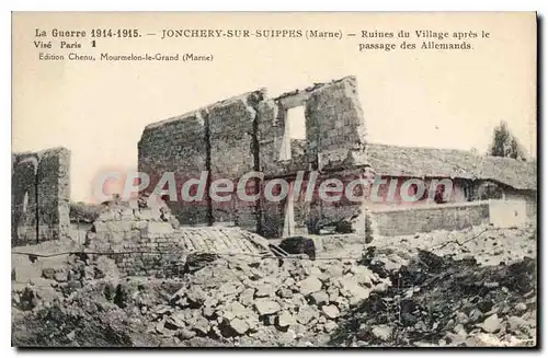 Ansichtskarte AK Jonchery Sur Suippes Ruines Du Village