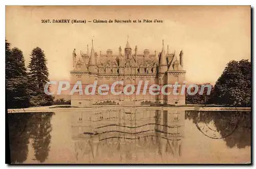 Cartes postales Damery Chateau De Boursault Et La Piece D'Eau