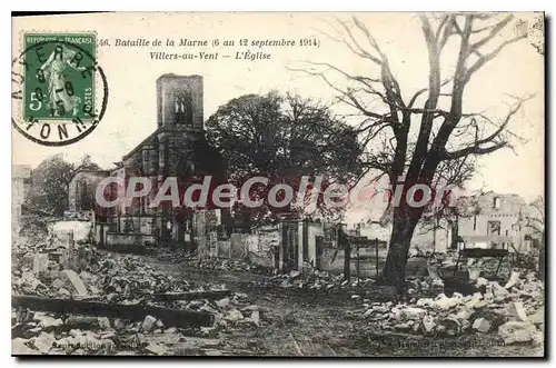 Cartes postales Bataille De La Marne Villers Au Vent L'Eglise