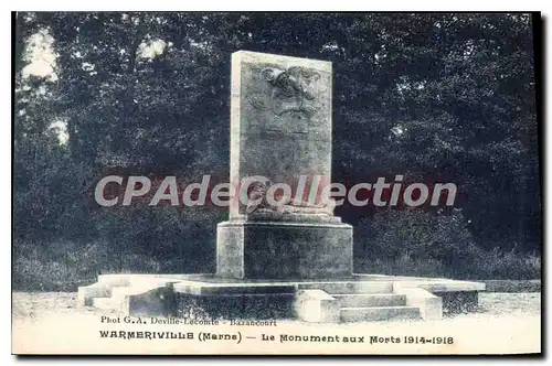 Cartes postales Warmeriville Le Monument Aux Morts