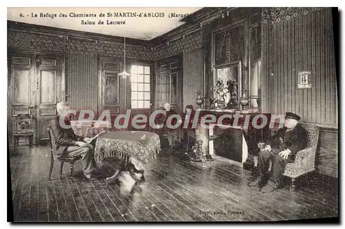 Cartes postales St Martin D'Ablois Salon de lecture