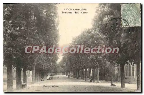 Cartes postales Ay Champagne Boulevard Sadi Carnot