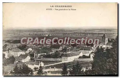 Ansichtskarte AK La Champagne Avize Vue Generale Et La Plaine