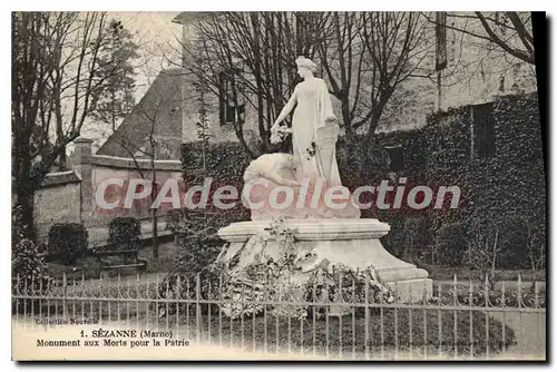 Ansichtskarte AK Sezanne Monument Aux Morts Pour La Patrie